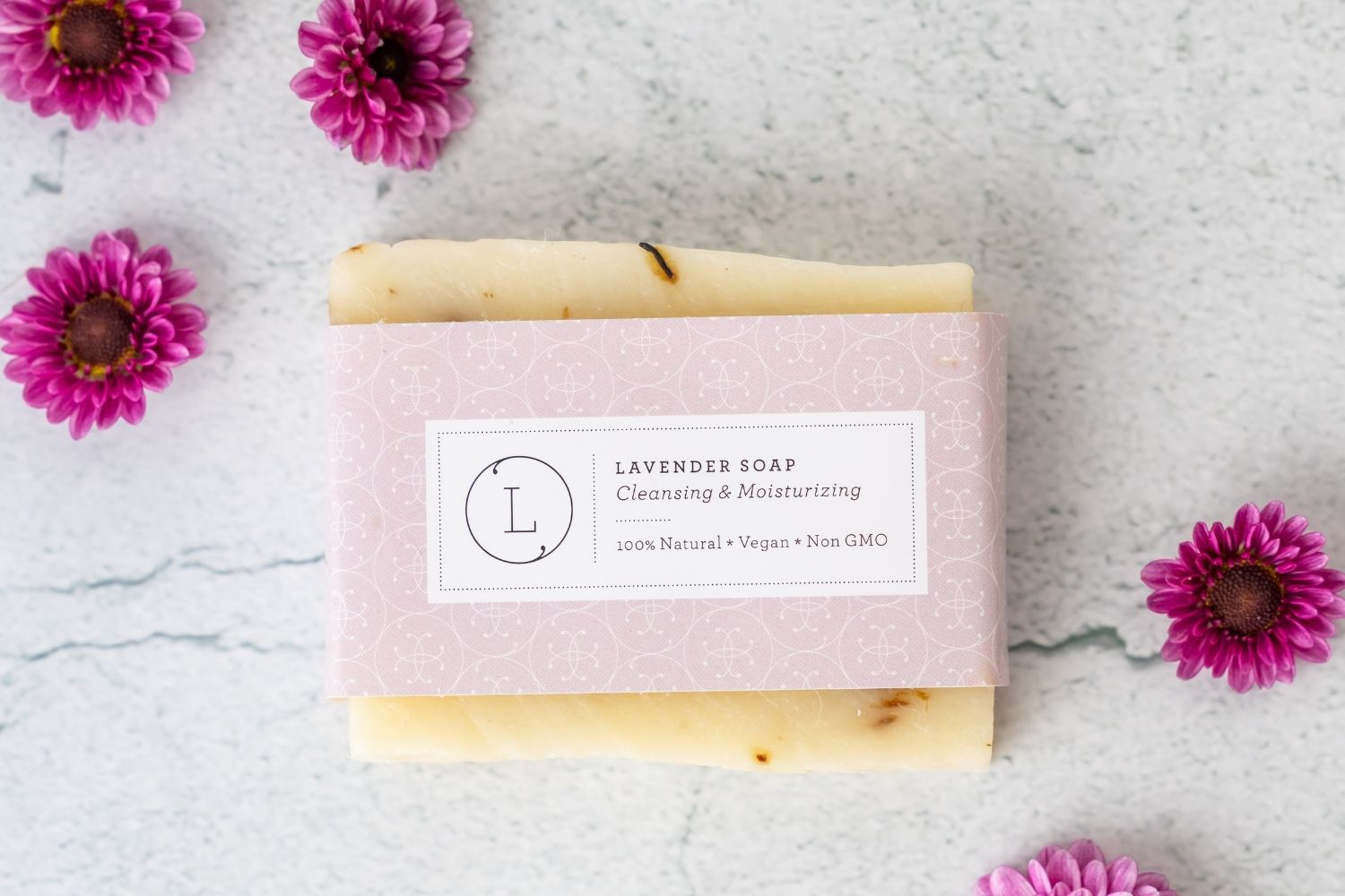 2x Natural Cold Process Soap Bar With Essential Oils
