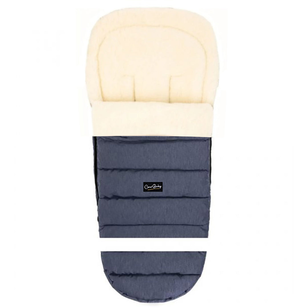 Navy Arctic Organic Wool Adjustable Footmuff