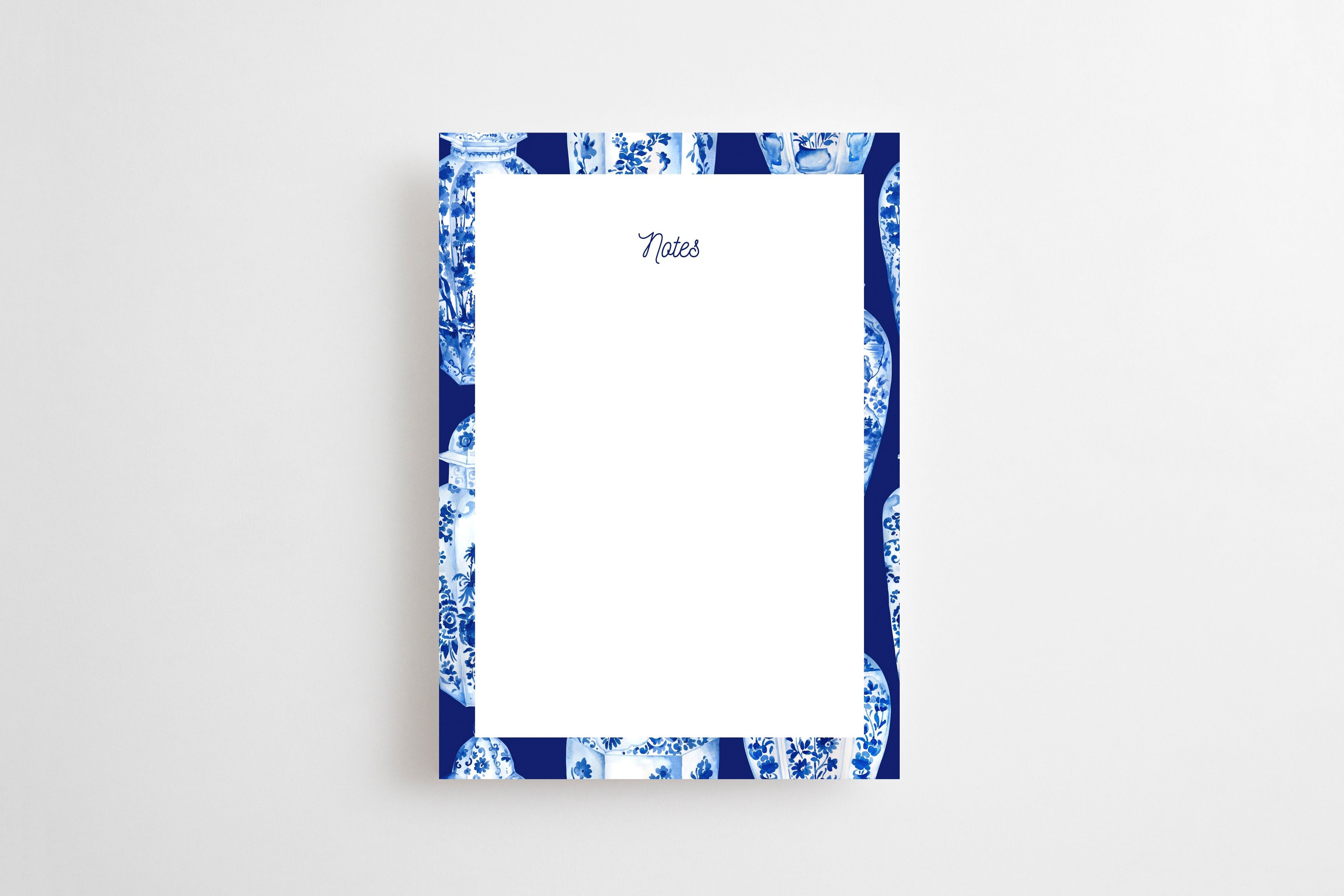 Navy Ginger Jar Notepad | Notepad By Josil Paperie