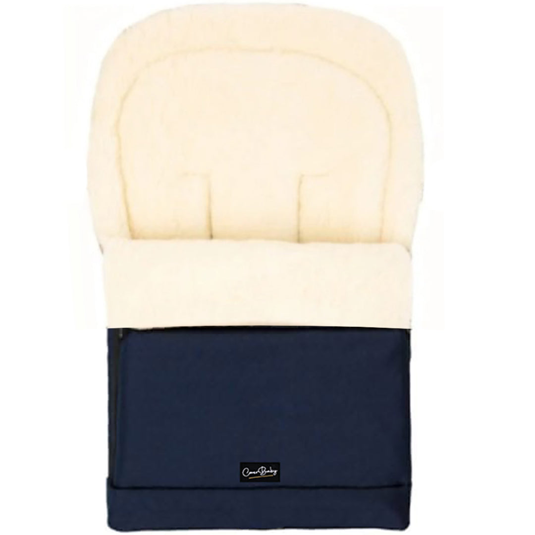 Navy Organic Wool Adjustable Footmuff