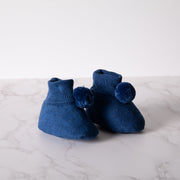 Pom Pom Baby Bootie Navy