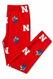 Nebraska Red Herbie Husker Leggings