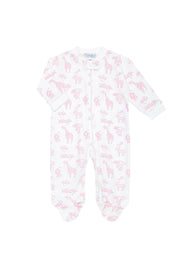 Pink Safari Zipper Footie