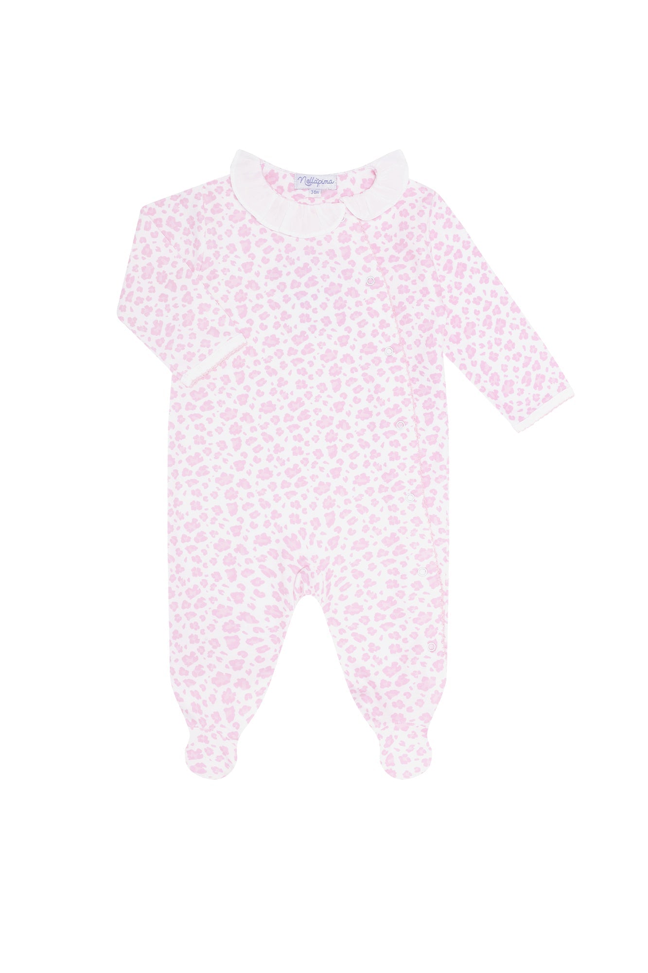 Pink Cheetah Print Crossover Footie