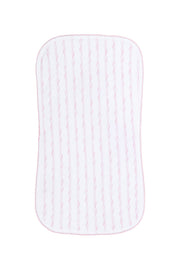Pink Twirls Burp Cloth