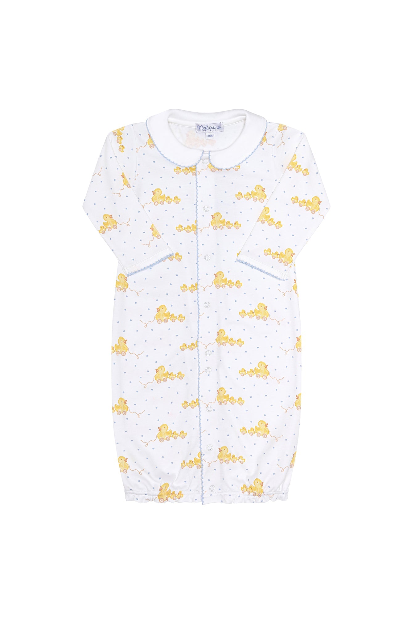 Blue Ducks Print Converter Gown