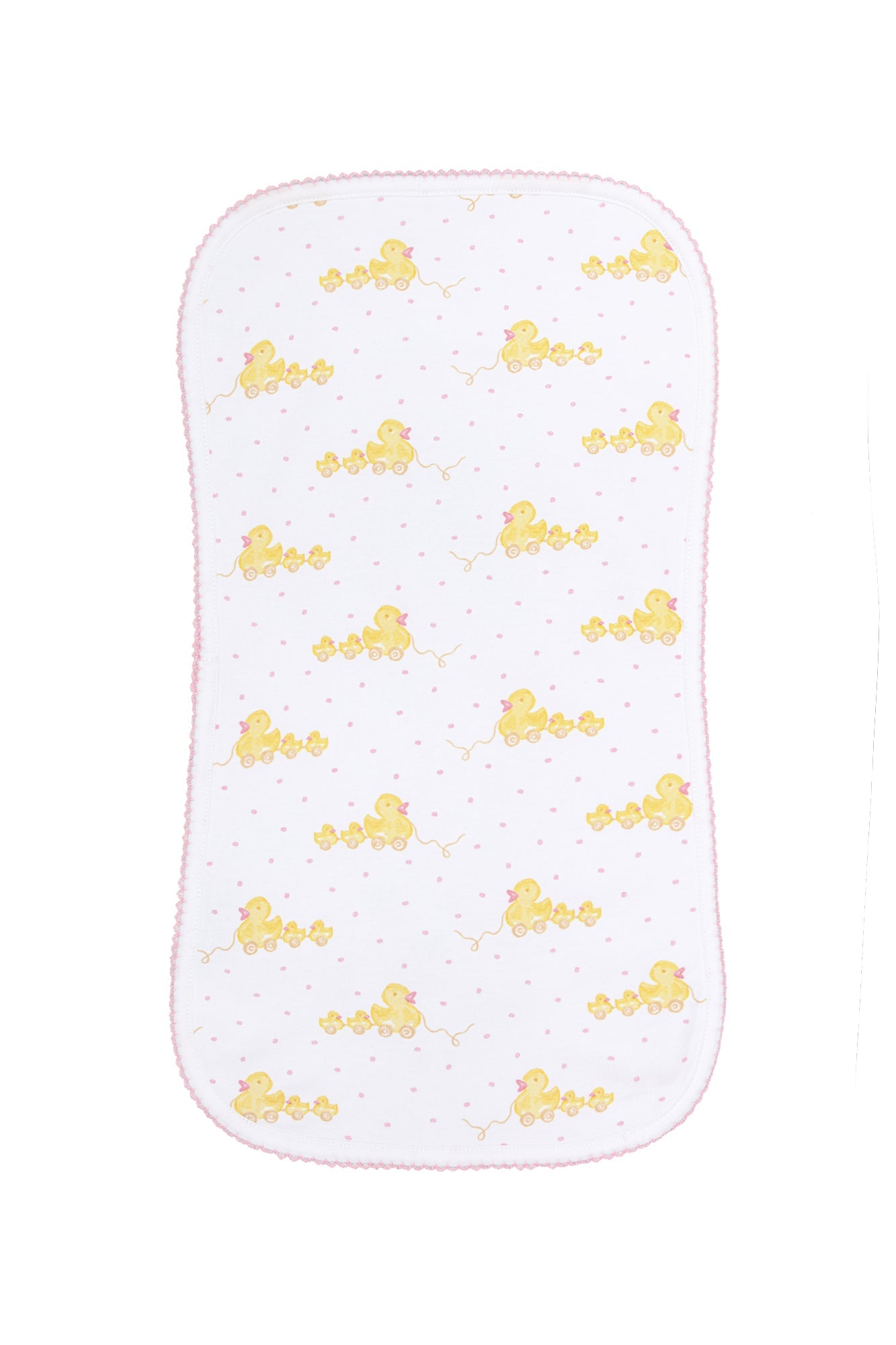 Pink Ducks Print Burp Cloth