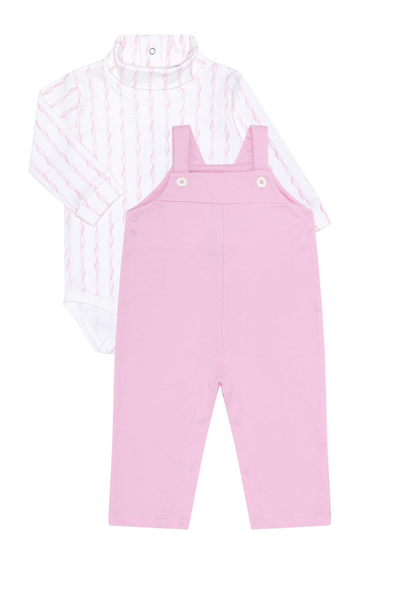 Pink Twirl Overall Set