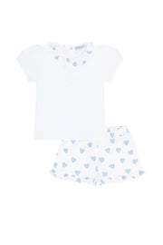 Blue Heart Short Set