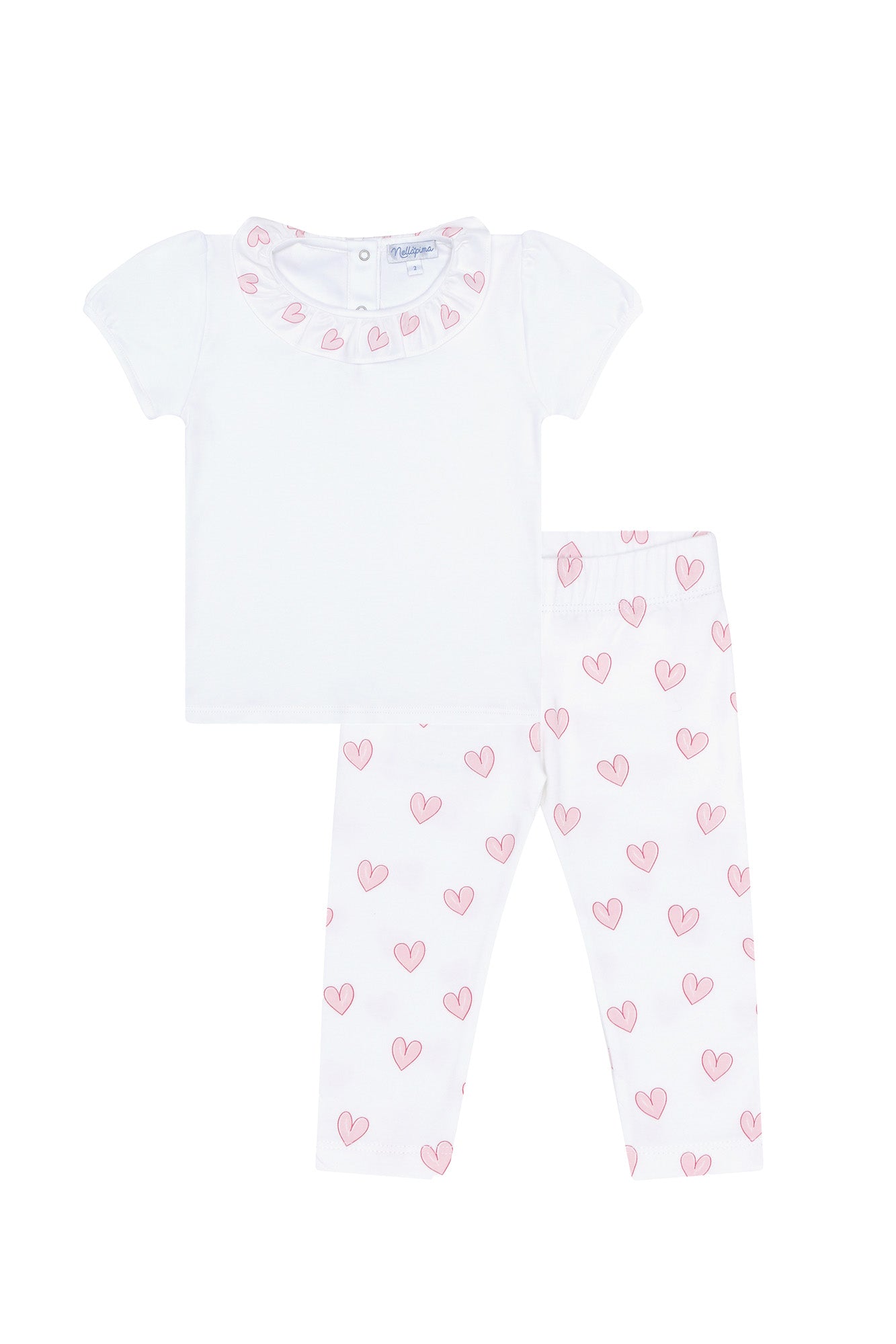 Pink Heart Tee-leggings Set