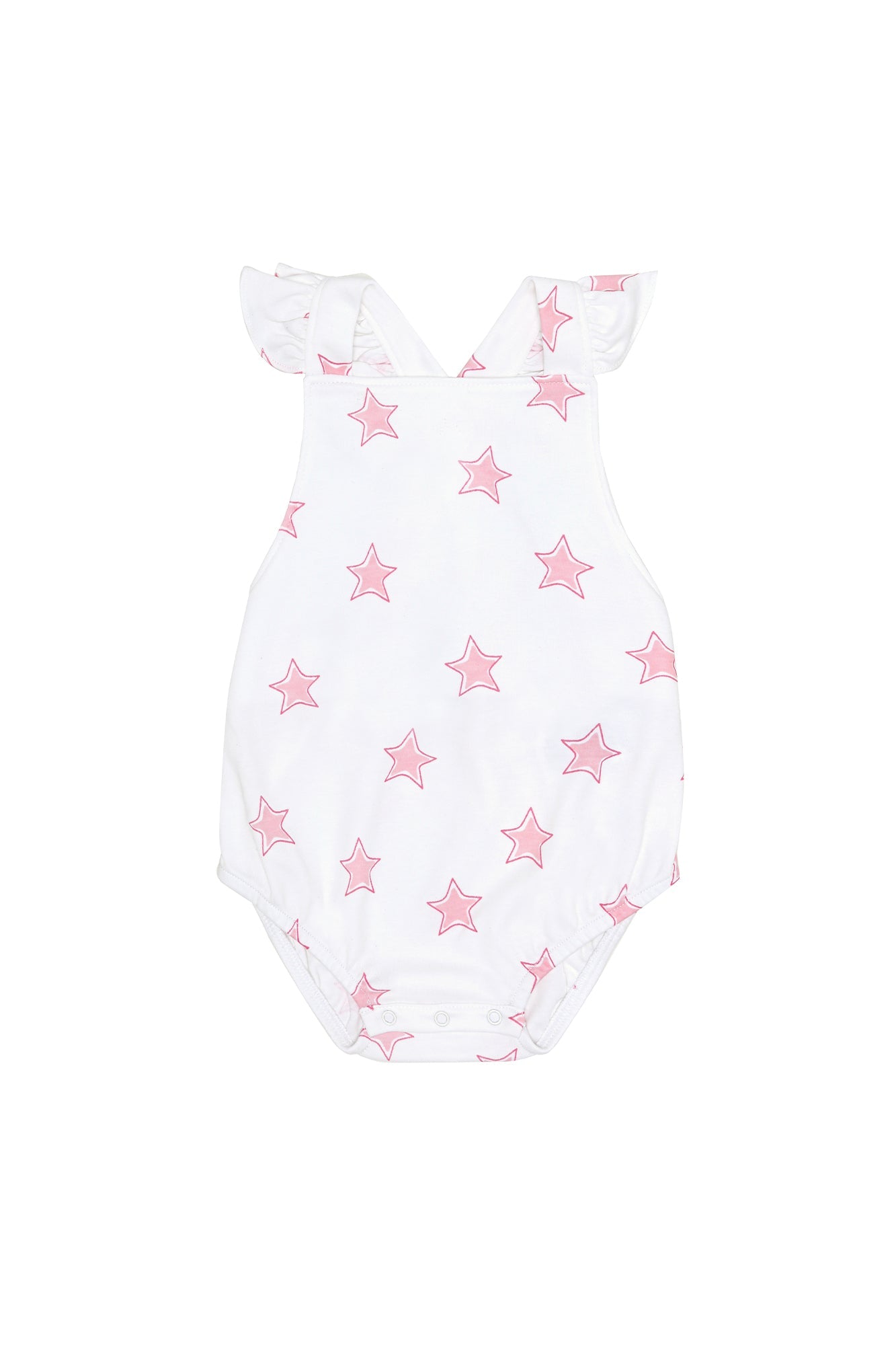 Pink Stars Print Ruffle Bubble