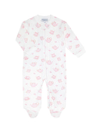 Petite Tea Time Zipper Footie