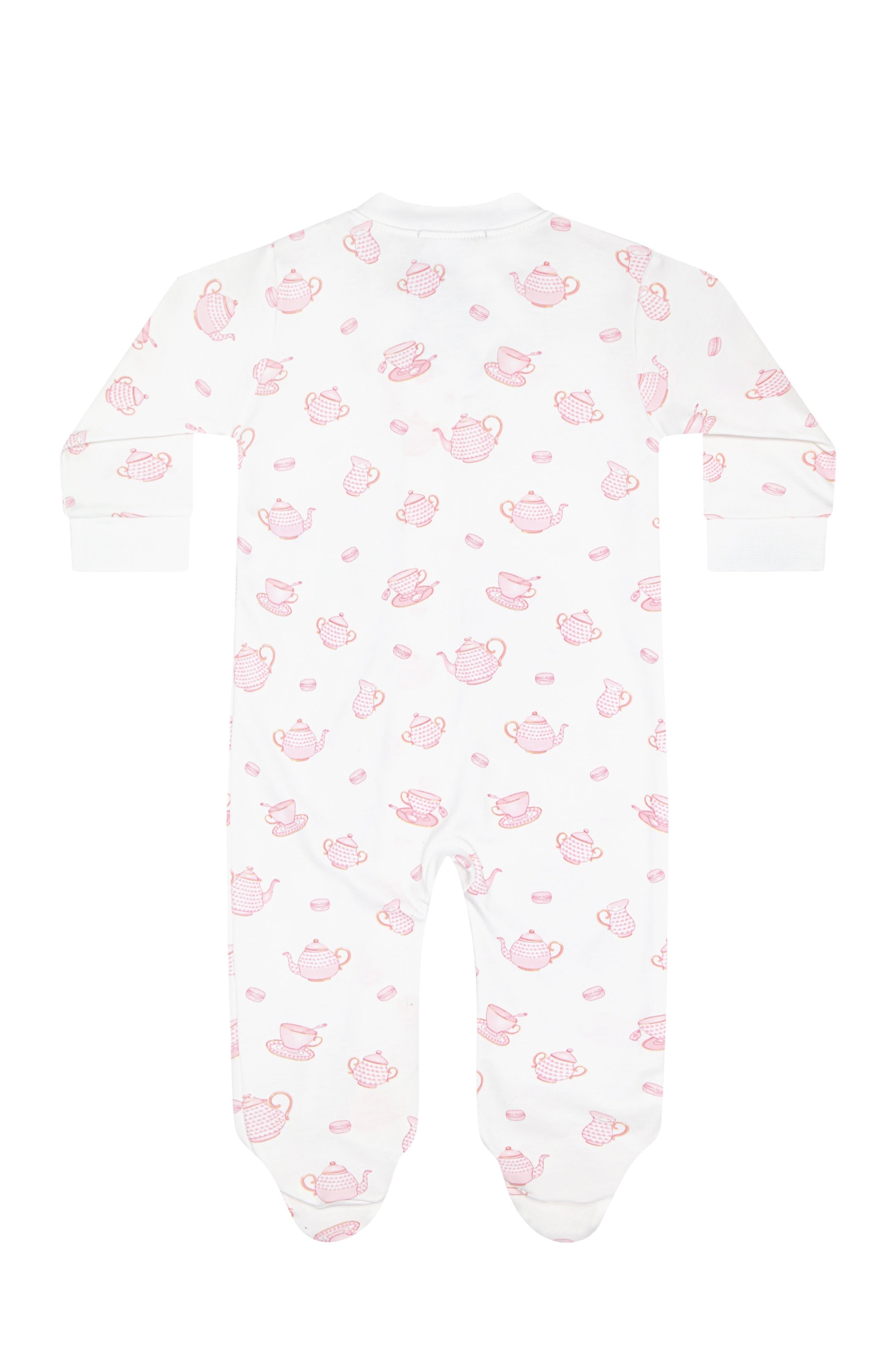 Petite Tea Time Zipper Footie