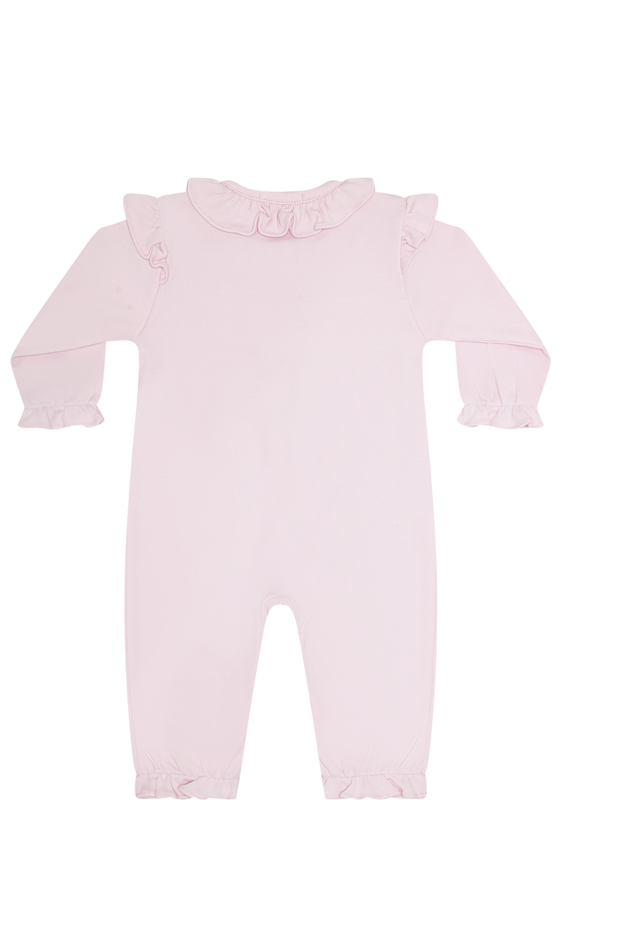 Charming Bows Embroidery Romper Ls