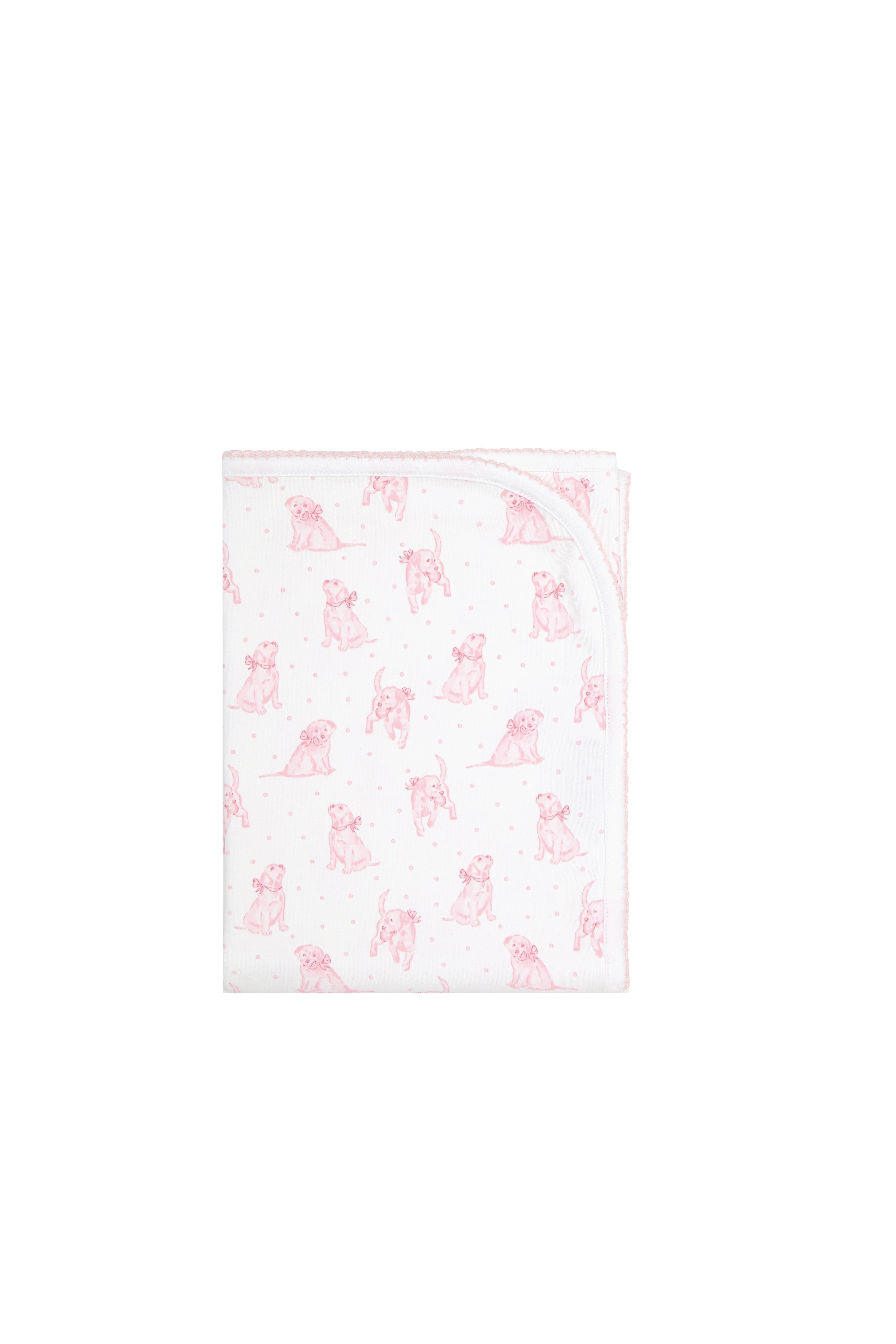 Pink Puppy Love Print Blanket