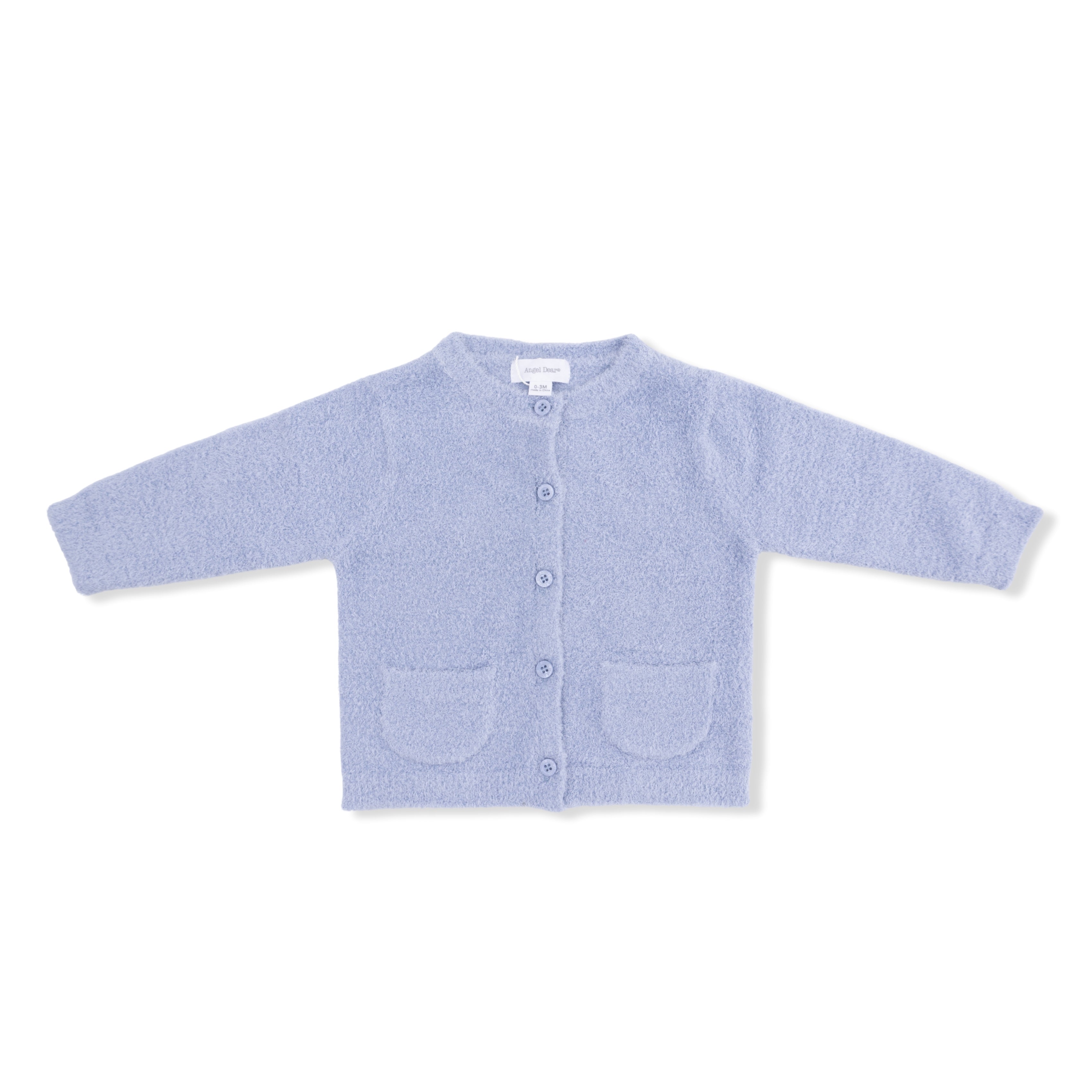 Chenille - Dusty Blue Button Down Cardigan 4 Piece Set
