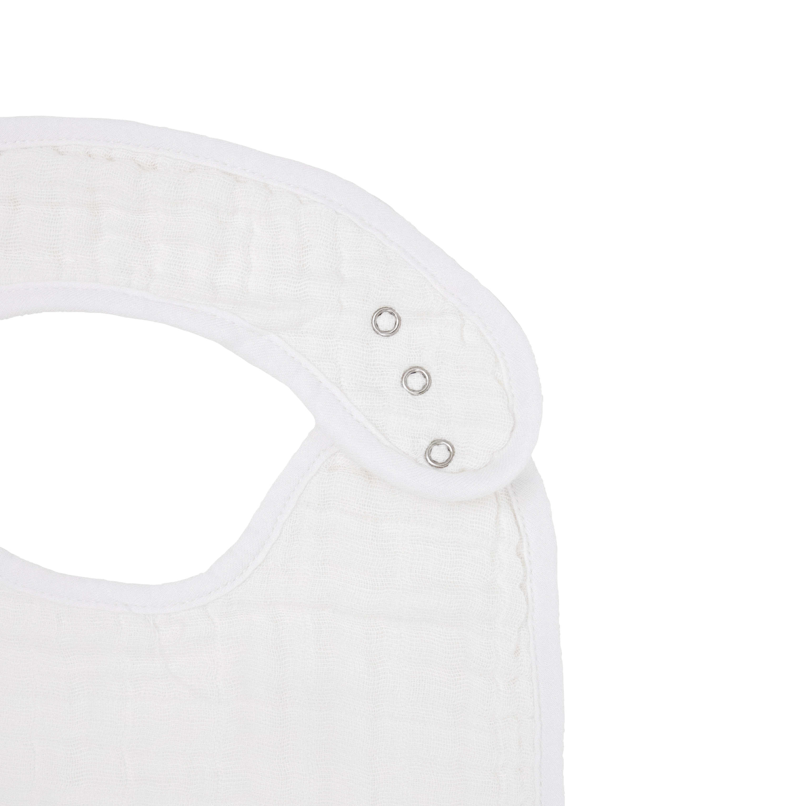 Cotton Muslin Classic Bib 3 Pack - White