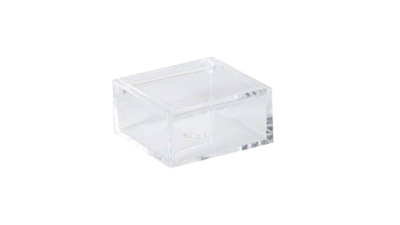 Clear Acrylic Boxes 3.94"x3.94"x2.36" 4 Pack