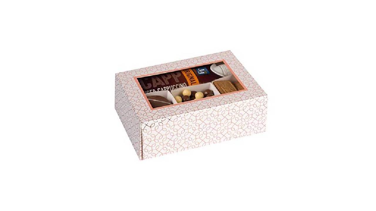 Window Box With Six Sections 7"x5"x2.5" Rose Gold 12 Pack