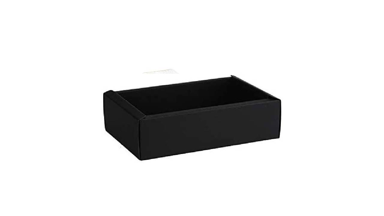 Clear Sleeve Sliding Black Gift Box 12 Pack 7x4.75x2