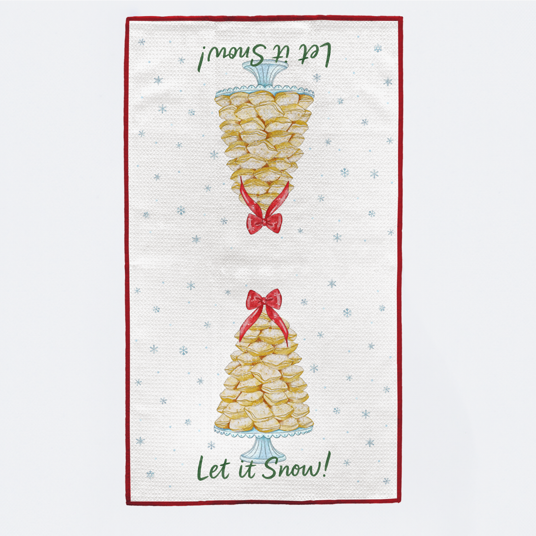 Let It Snow! Beignet Tree Kitchen Towel