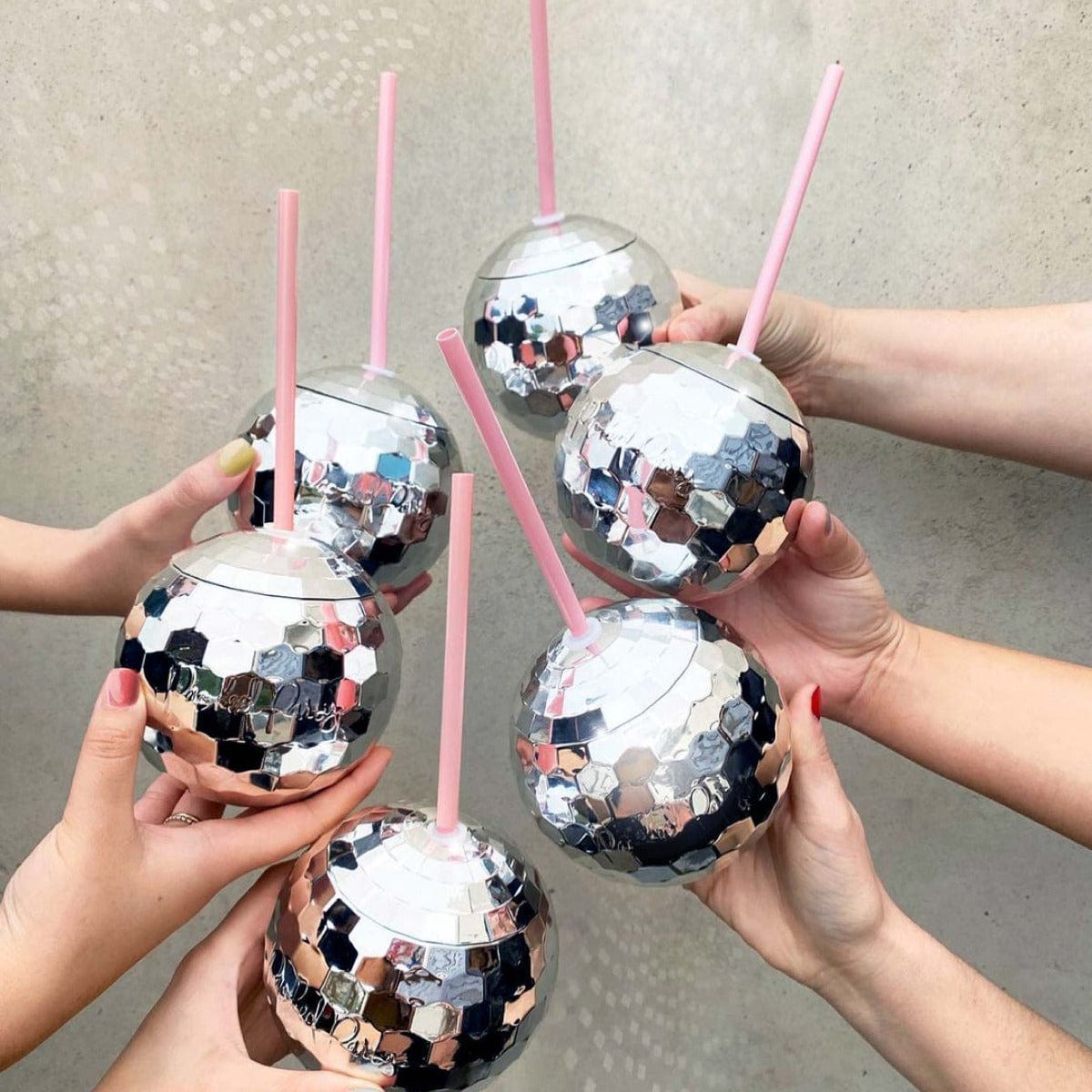 Disco Ball Sippers (set Of 6)