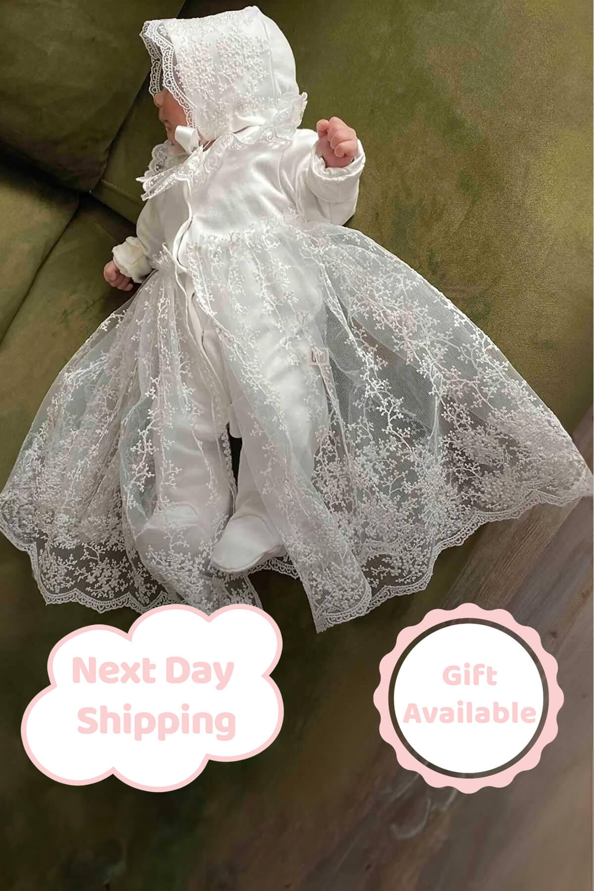 Baby Girl Christening Gown Set