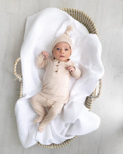 Top And Bottom Outfit Set (newborn-12 Months Sizes) Sand