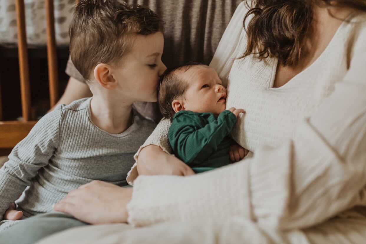 Forest Green Knotted Newborn Baby Gown