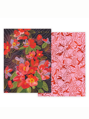 Night Flowers And Strawberries Notebook Set