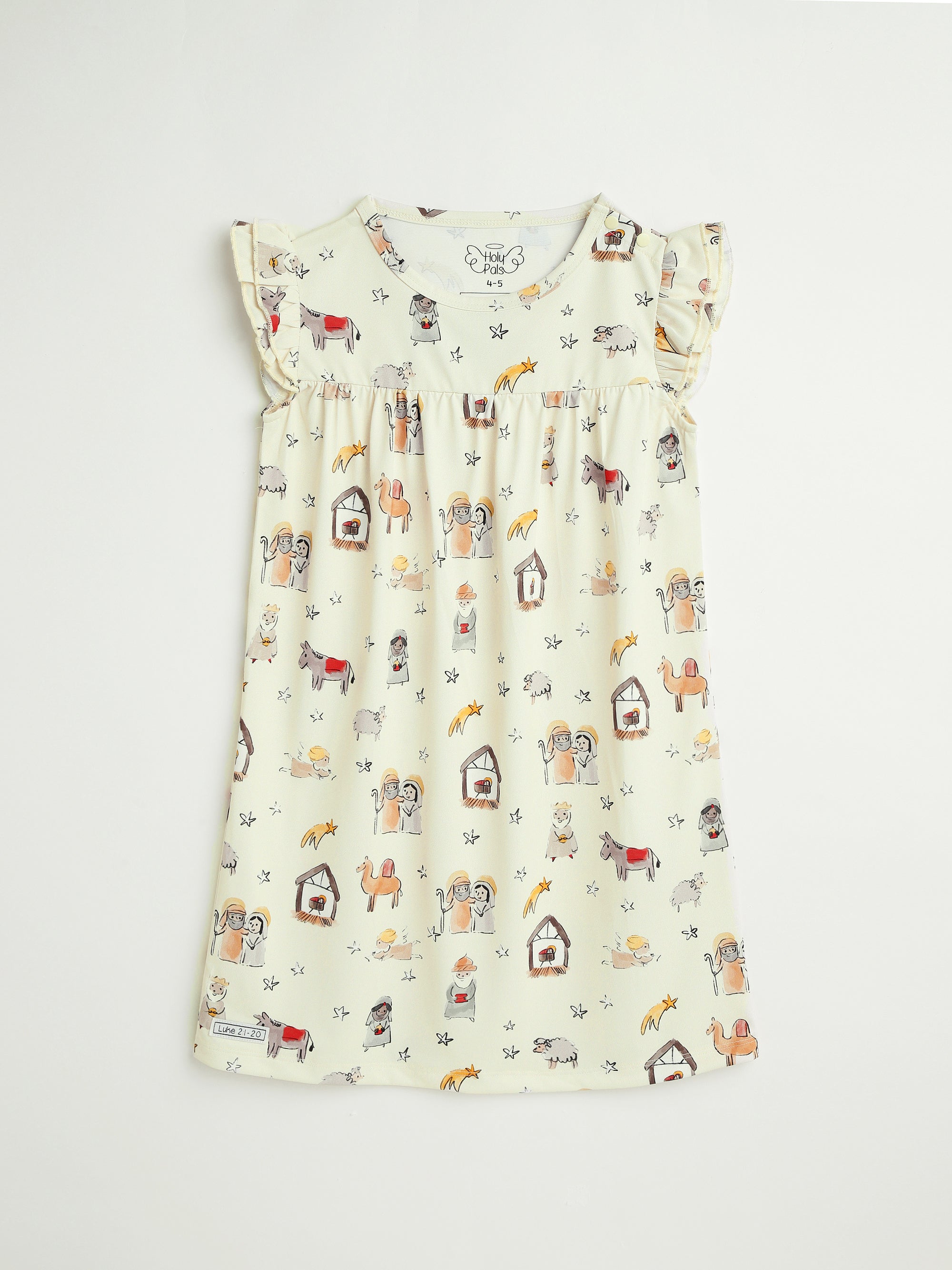 Away In A Manger Pj Girls Nightgown Polyester