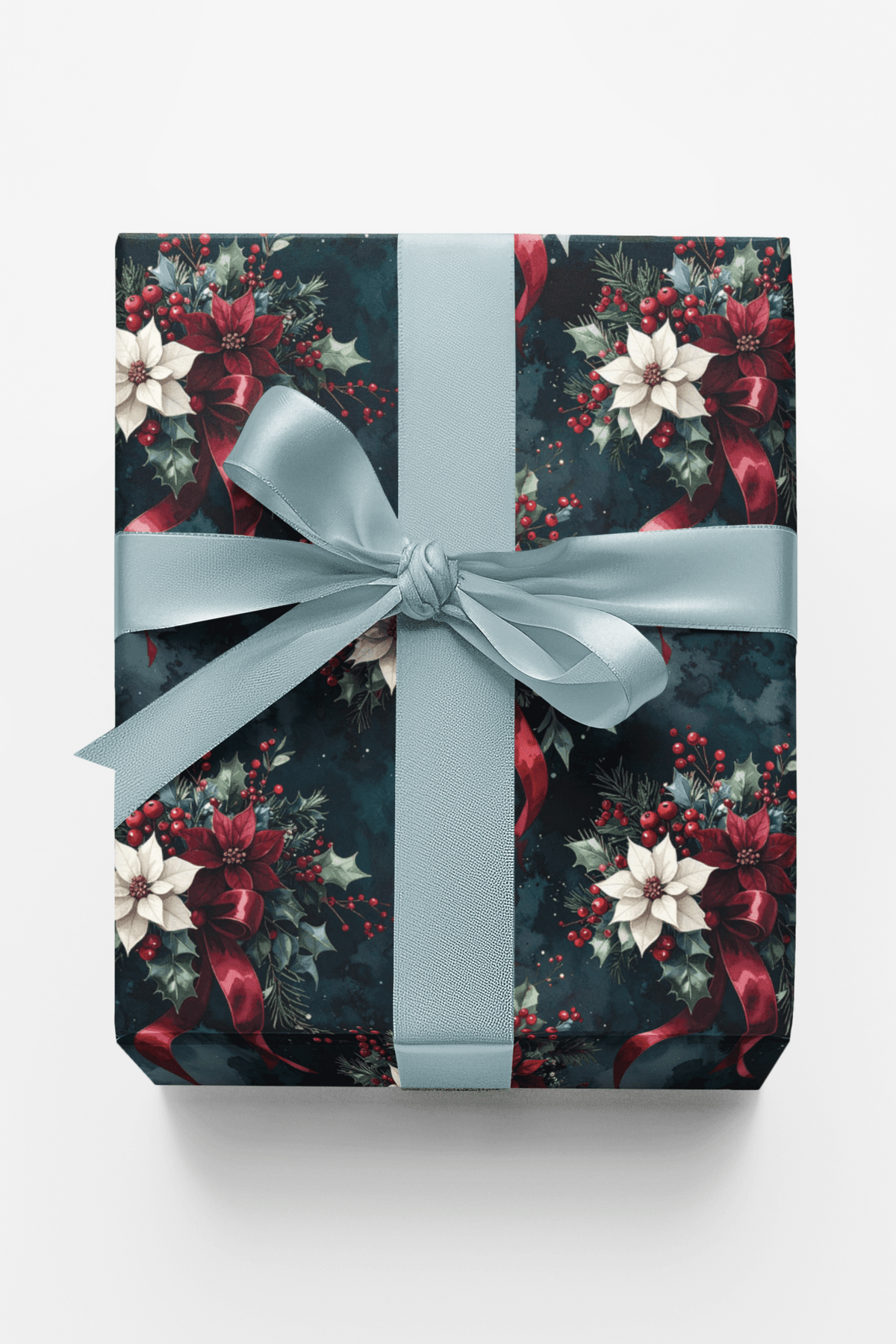 Noir Holiday Bouquet Wrapping Paper