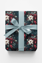 Noir Holiday Bouquet Wrapping Paper