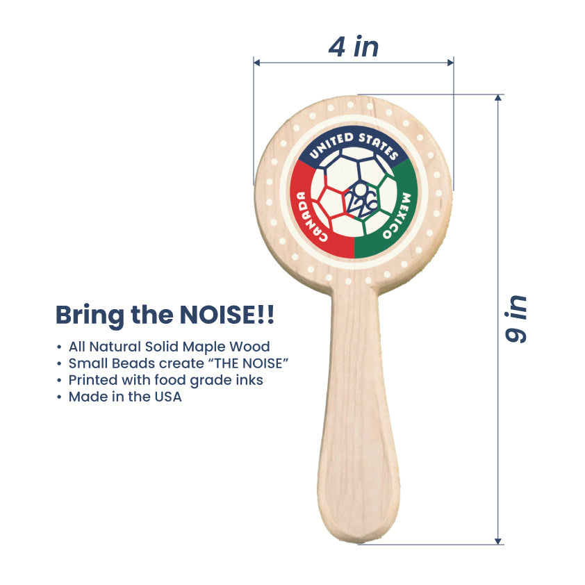 Maple Wood Soccer Fan Cheer Stick | Usa Made Match Day Noise Maker