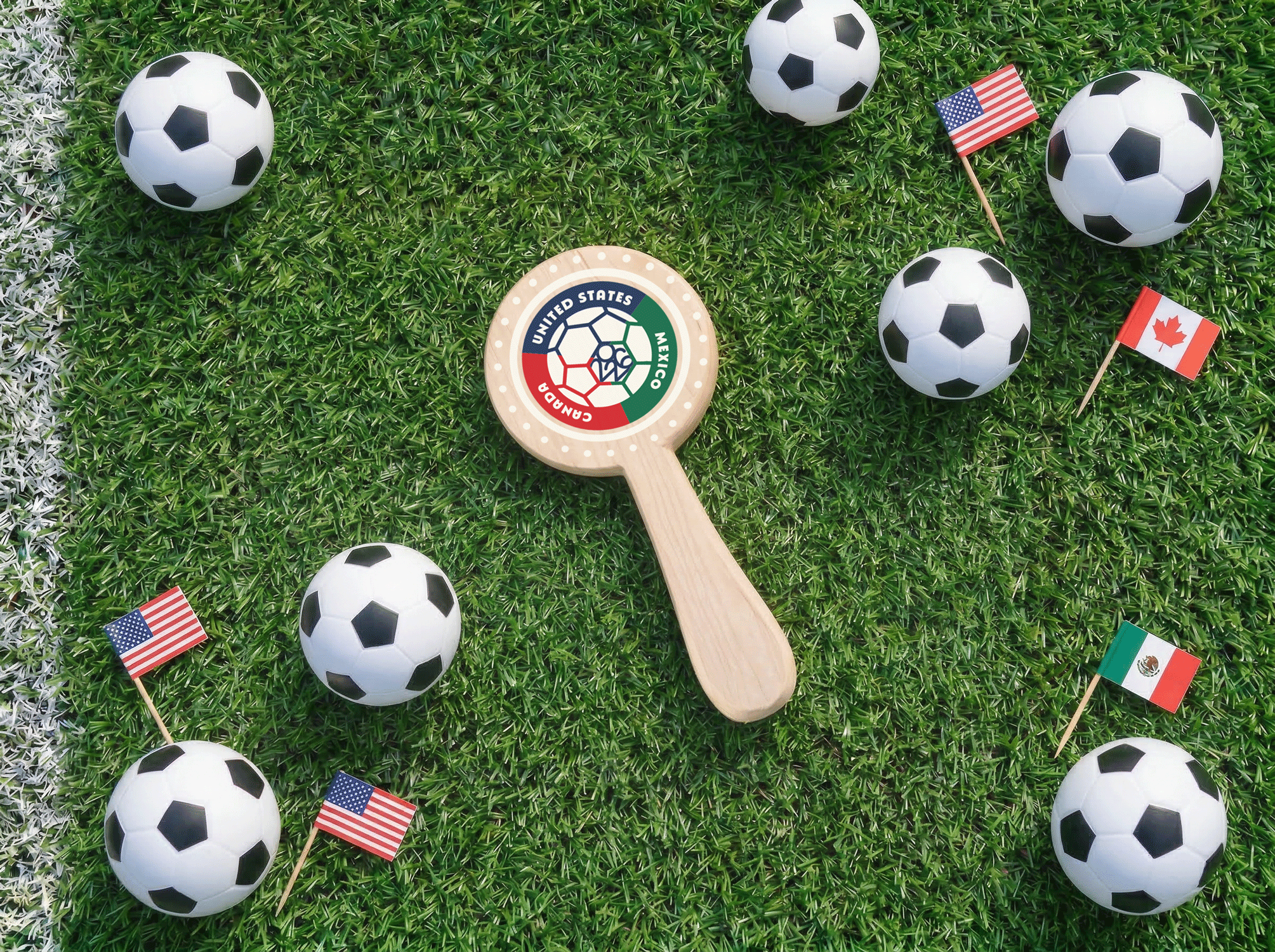 Maple Wood Soccer Fan Cheer Stick | Usa Made Match Day Noise Maker