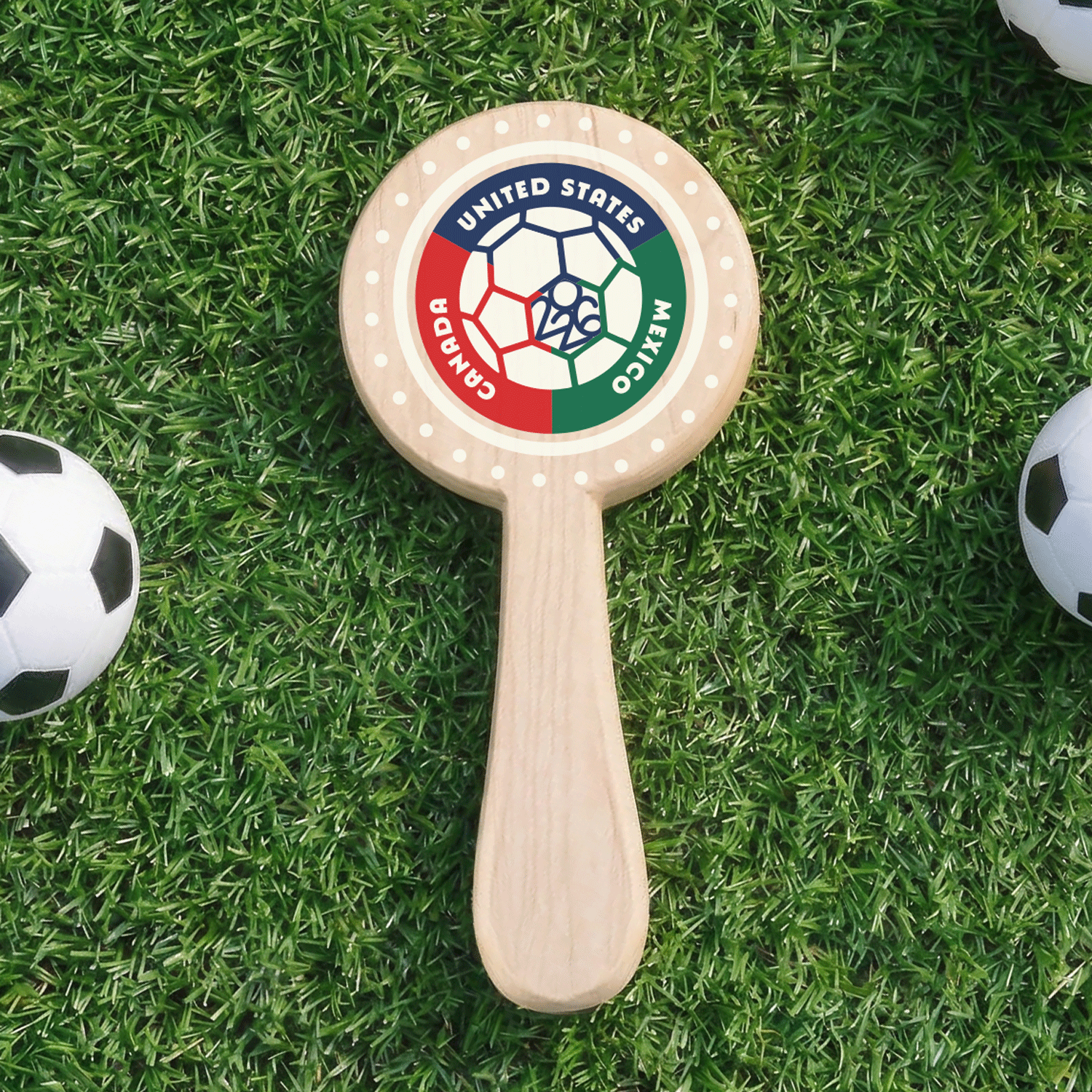 Maple Wood Soccer Fan Cheer Stick | Usa Made Match Day Noise Maker