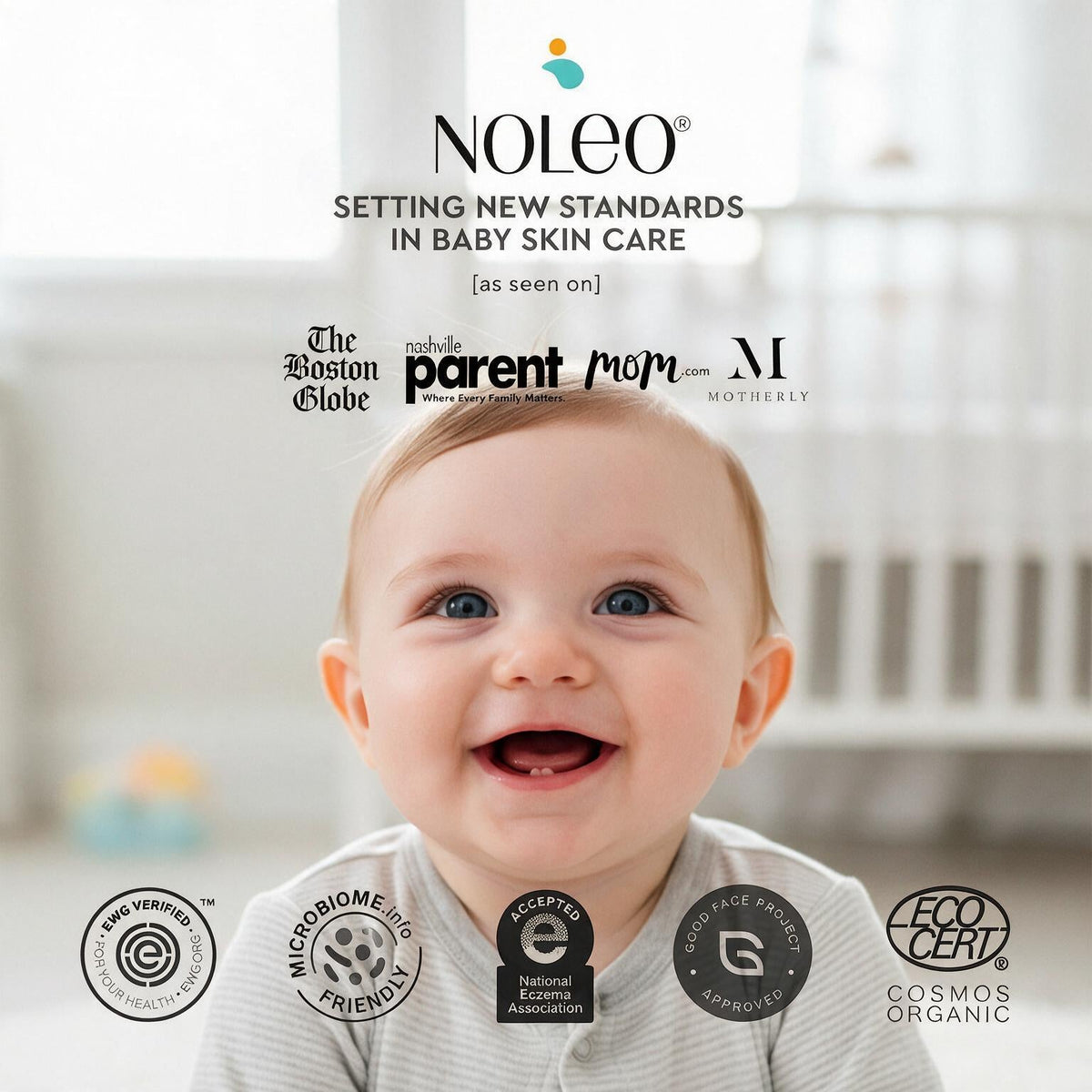 Noleo Duo: 3-in-1 Diaper Rash Cream & Large Cotton Pads