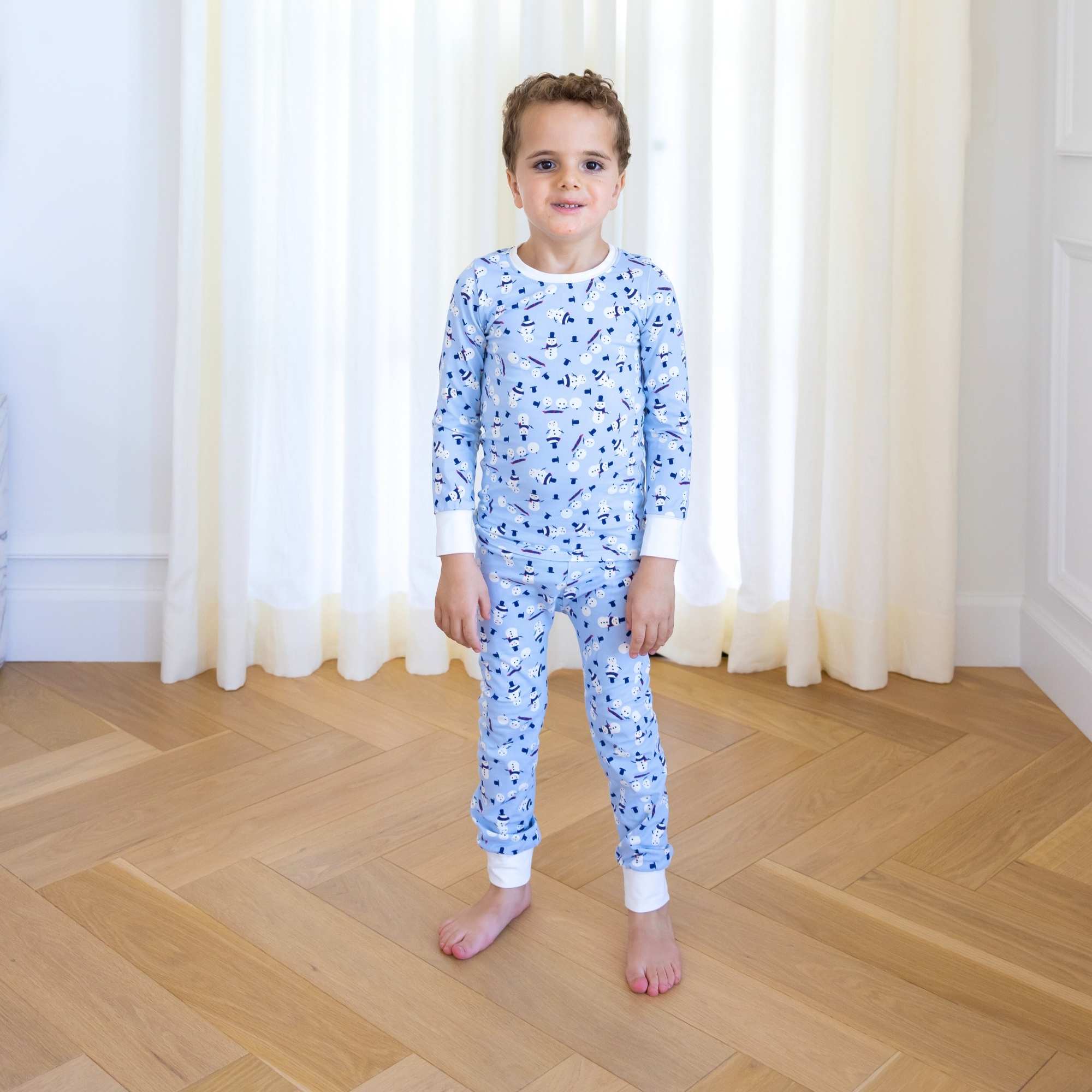 Organic Kids Pajamas - Winter Snowmen