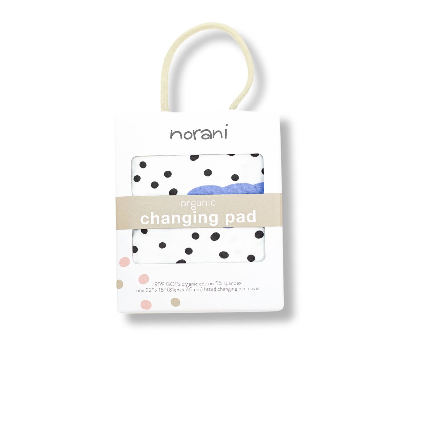 Organic Changing Pad Cover - Blue Clouds