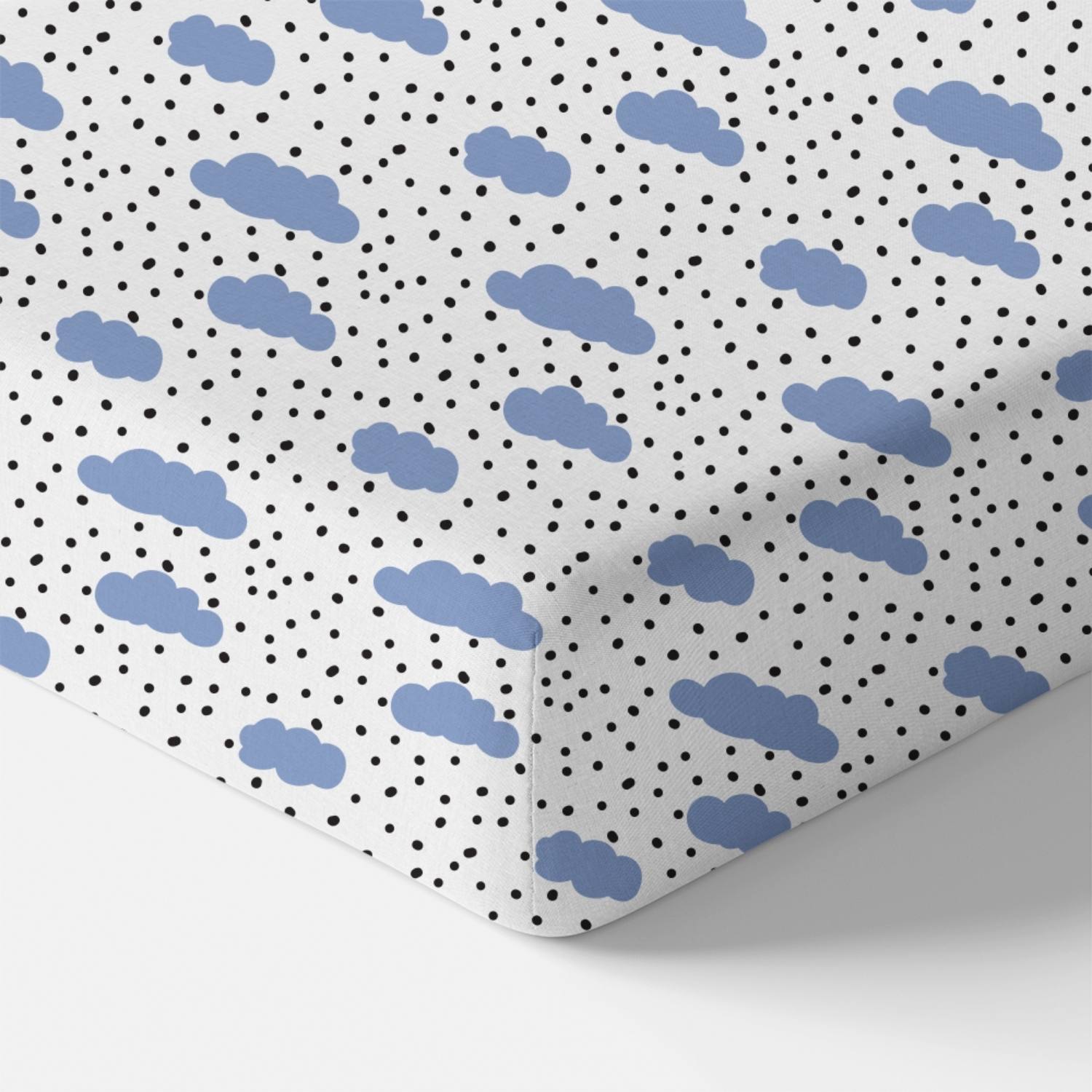 Organic Crib Sheet - Blue Clouds