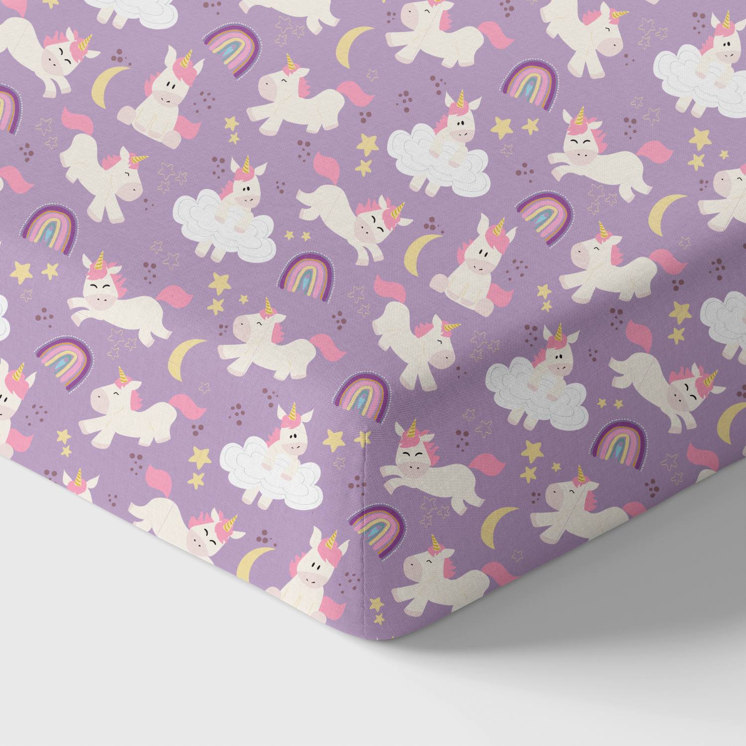 Organic Crib Sheet - Unicorns