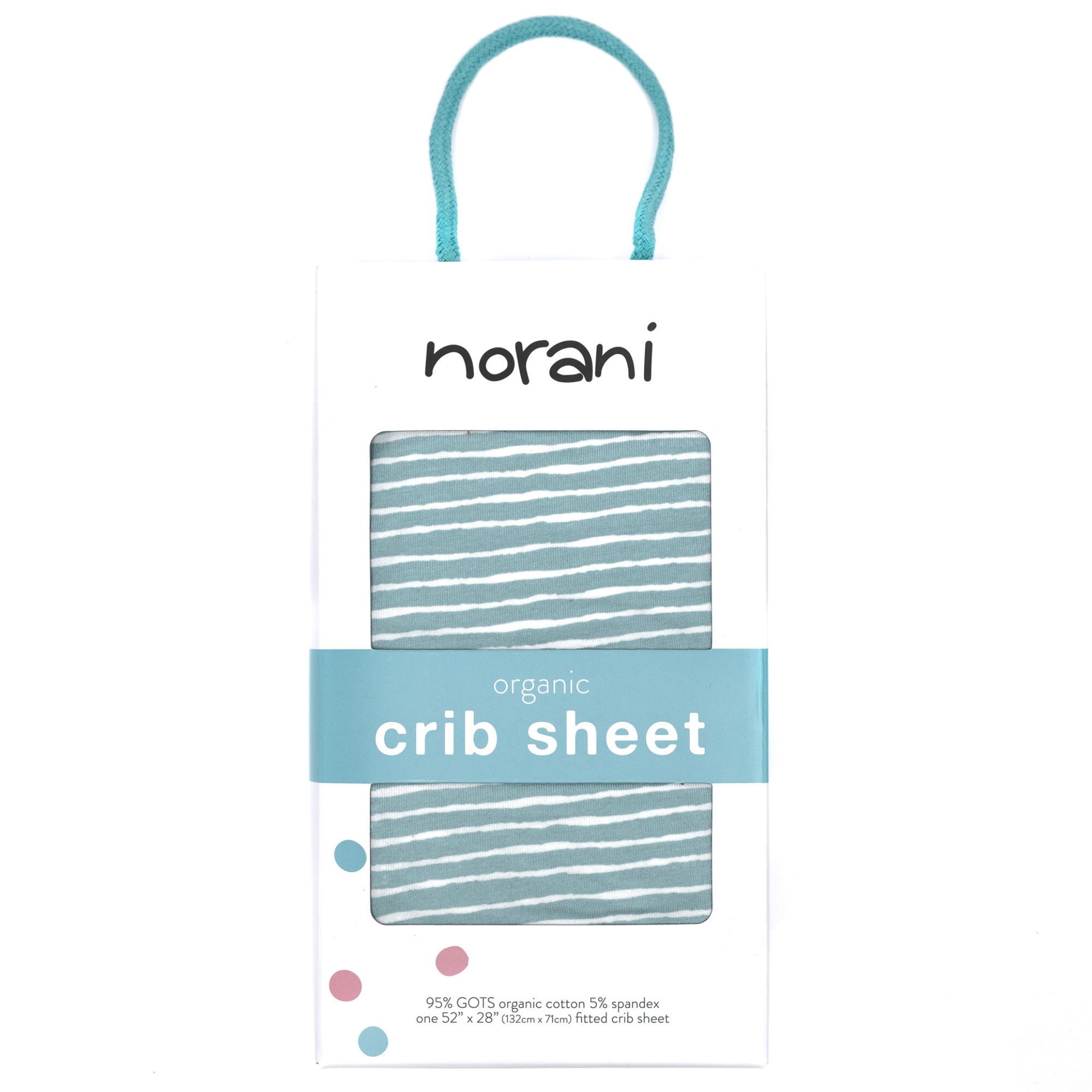 Green Stripes Organic Crib Sheet