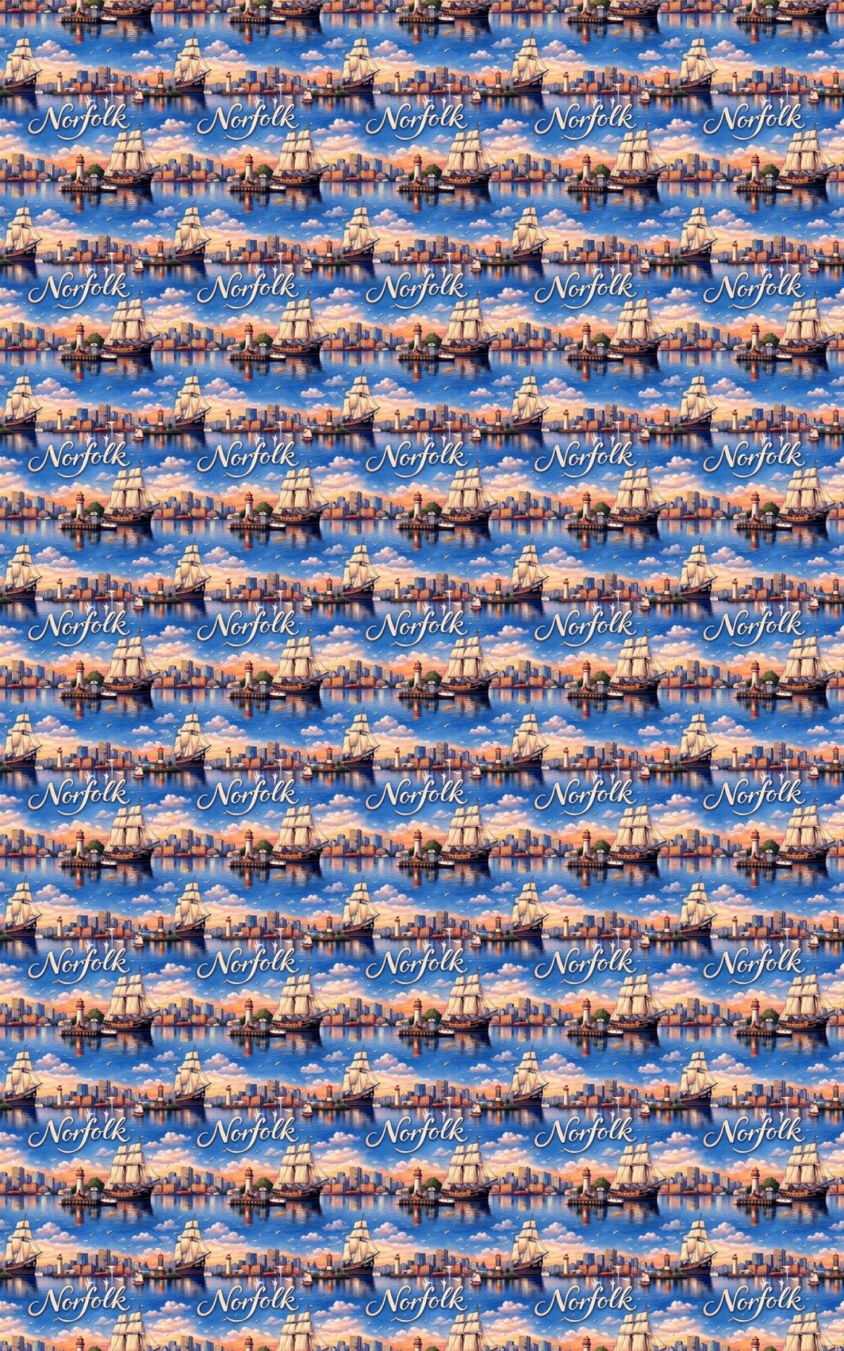 Norfolk Naval Nights Wrapping Paper