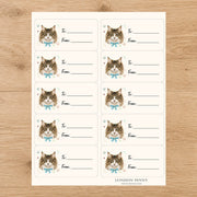Norwegian Forest Cat Purrfectly Yours Gift Tag Sticker Sheet