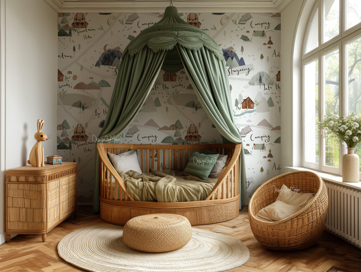 Woodland Wilderness Wallpaper - Nursery Wall Decor Wallpaper