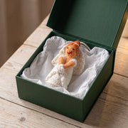 Red Head Bride Ornament Hand Knit Wedding Ornament