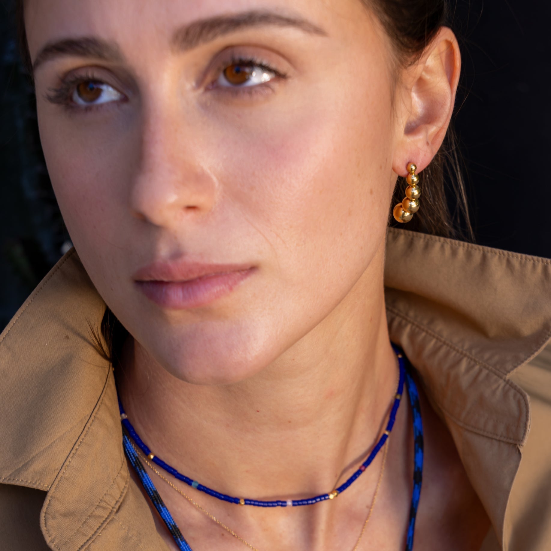 Haley Gold Bead Earrings