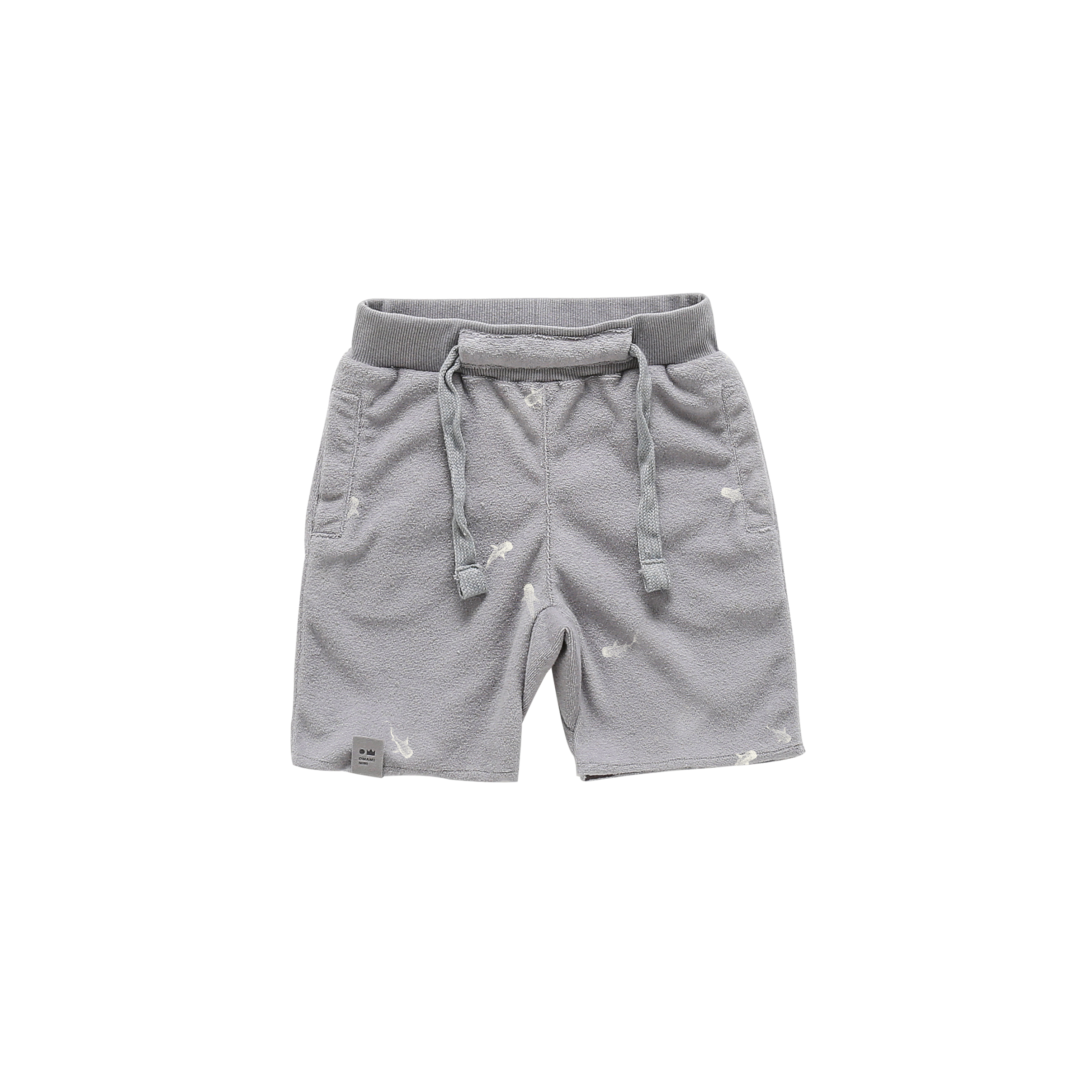 Terry Shorts With Print | Grey