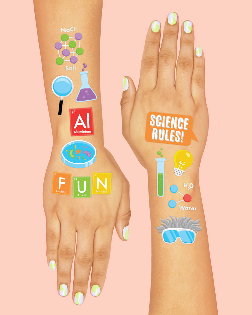 Mol-e-cool Tats - 62 Foil Temporary Tattoos