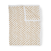 Cotton Muslin Quilted Throw - Adobe Checker
